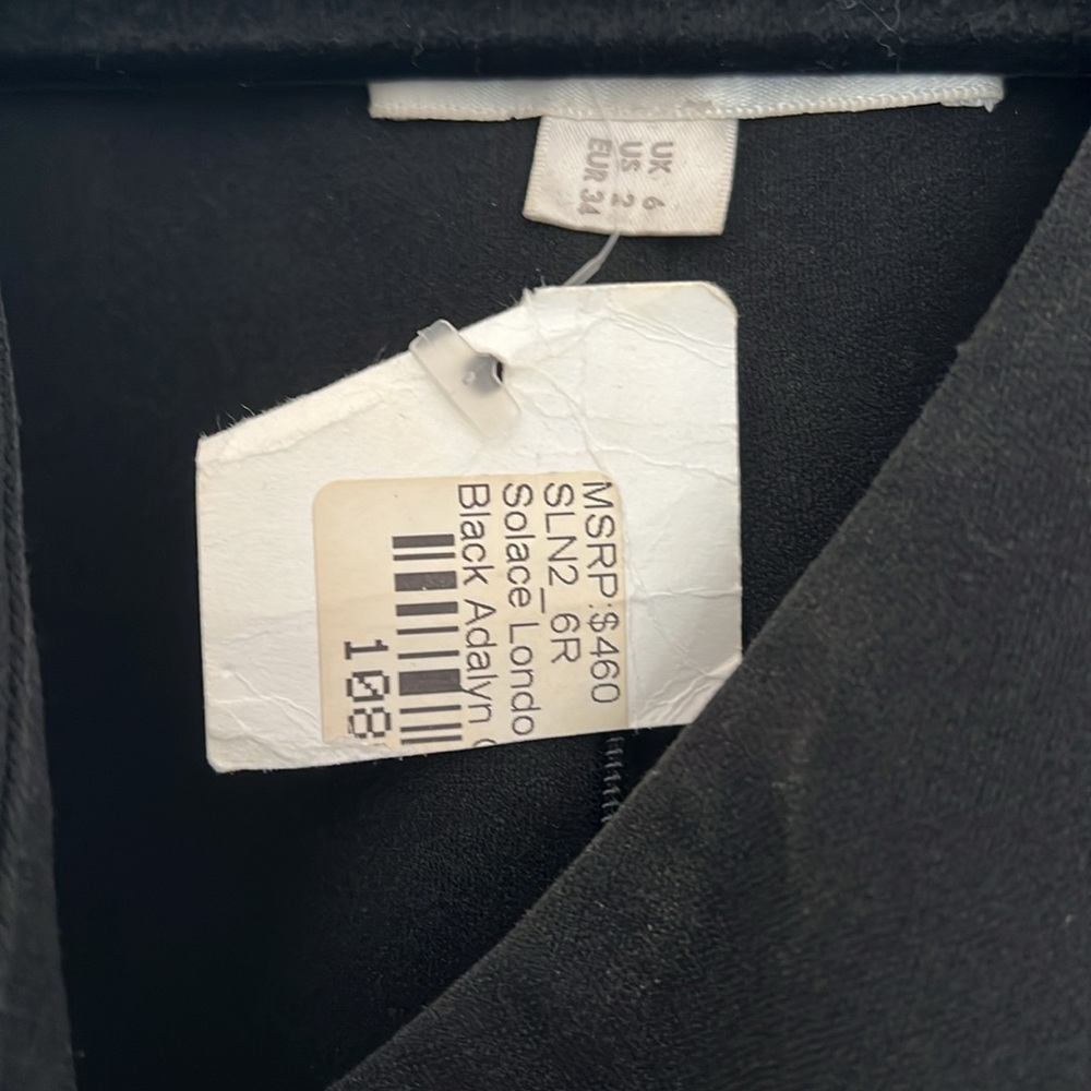 NWT Solace London Open Back Keyhole Black Maxi Dress - Picture 7 of 7